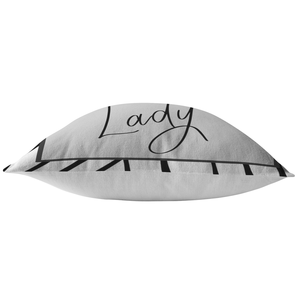 Boss Lady Pillow Silver