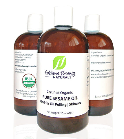 USDA Certified Organic 8 oz SESAME OIL