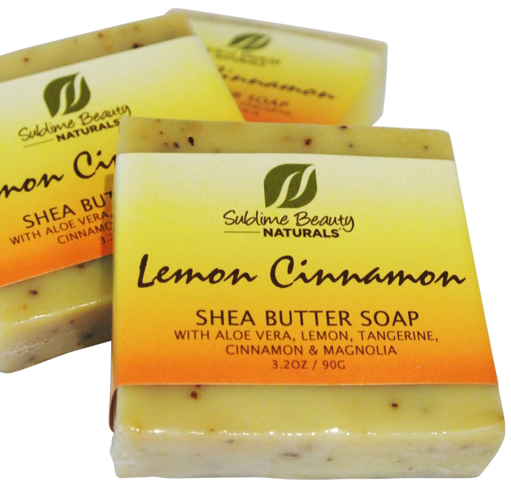 Fresh LEMON CINNAMON Soaps (2 Bars) Sold Together