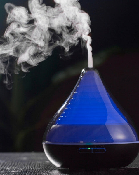 New ULTRASONIC MIST DIFFUSER with Changing LED Lights Black Base