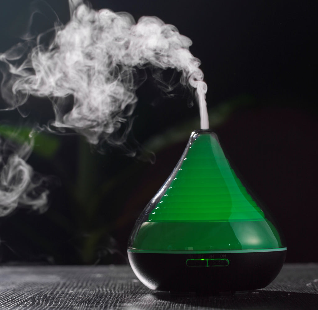 New ULTRASONIC MIST DIFFUSER with Changing LED Lights Black Base ...