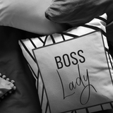 Boss Lady Pillow Silver